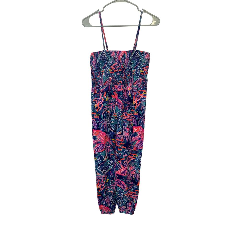 Lilly Pulitzer jemma Jumpsuit sz 12/14 XL girls cruise beach wear coastal - Picture 2 of 7